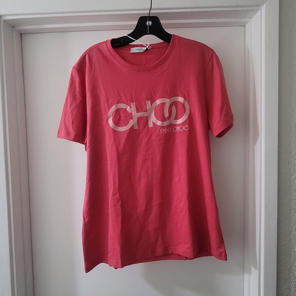 NWT - Jimm Choo Pink Tee sz. M